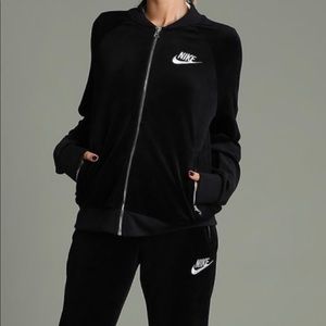 Black Nike velour tracksuit